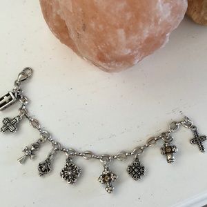 Brighton Eternity Cross Charm Bracelet
